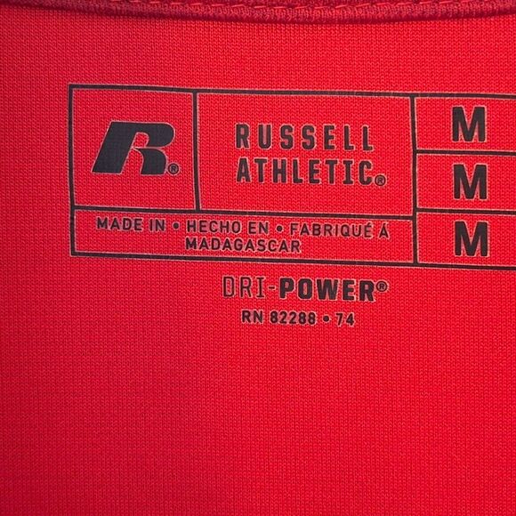 Russell Athletic Dri-Power Lightweight 1/4 Zip Men's Heathered Pullover Maroon M - Picture 4 of 9